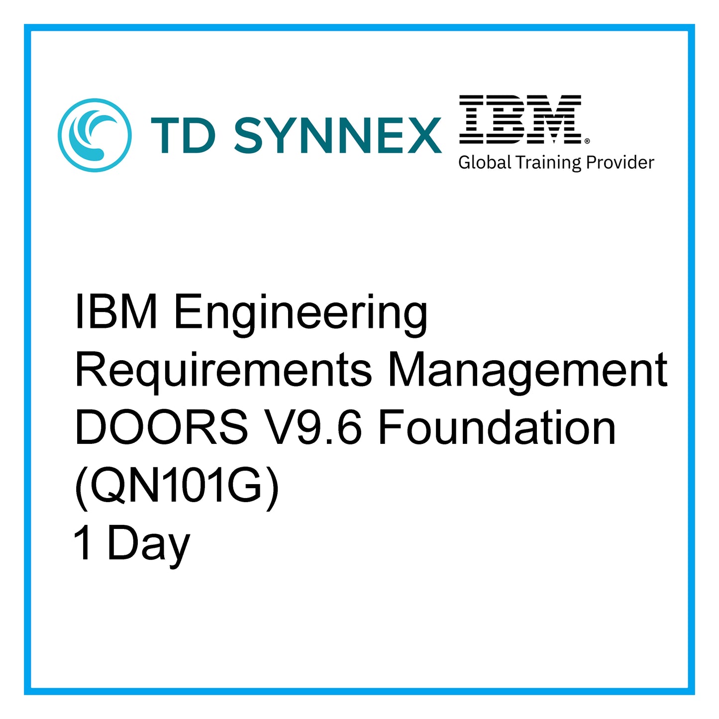 IBM Engineering Requirements Management DOORS V9.6 - Foundation (QN101G) - 1 Day [RA1901]