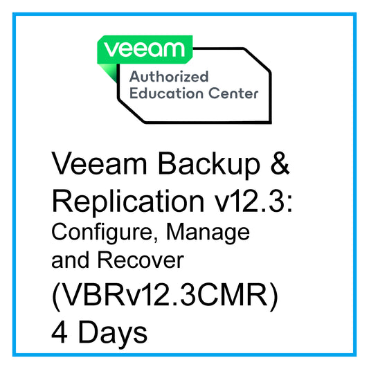 Veeam Backup & Replication v12.3: Configure, Manage and Recover (VBRv12.3CMR) - 4 Days [RA1801]